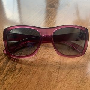 Plum-colored Ray-Ban sunglasses